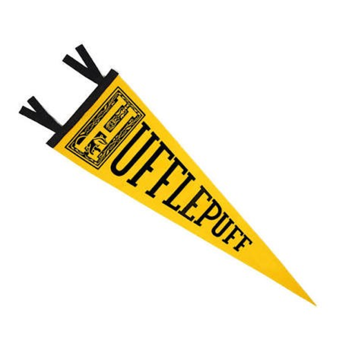 yellow and black hufflepuff flag